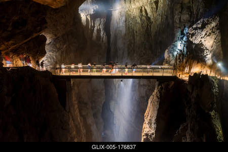 Inside of skocjan cave in Slovenia-stock-foto