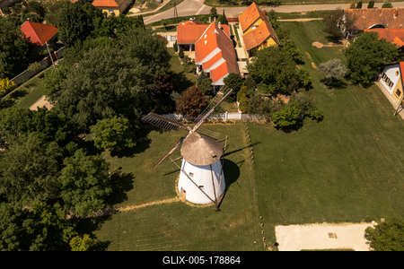 Windmill Museum in Szeged Dorozsma Village Hungary.-stock-foto