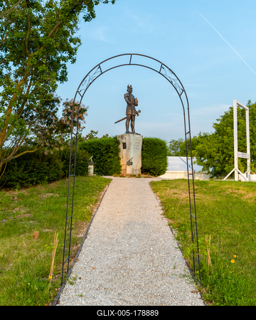 St Laszlo historical visitor center in Somogyvar Hungary-stock-foto