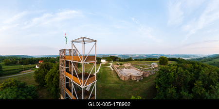 St Laszlo historical visitor center in Somogyvar Hungary-stock-foto