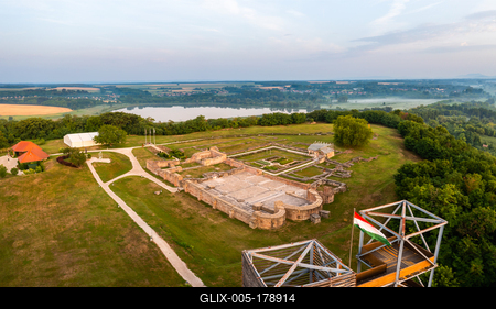 St Laszlo historical visitor center in Somogyvar Hungary-stock-foto