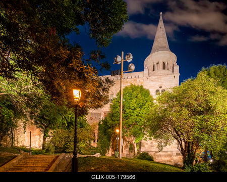 Fishermans bastion in Budapest Hungary-stock-foto