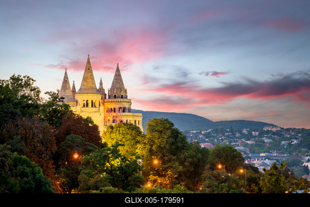 Fishermans bastion in Budapest Hungary-stock-foto
