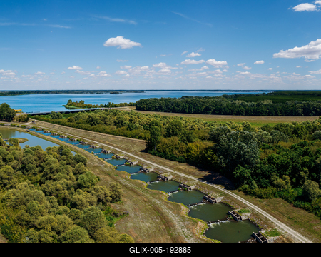 This is a human made river part in Kiskore Hungary.-stock-foto