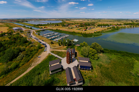 lookoutt tower on Tisza lake Hungary. Next to Kiskore town. Built in 2021.-stock-foto