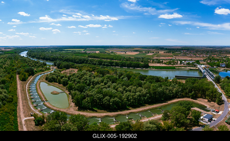 This is a human made river part in Kiskore Hungary.-stock-foto