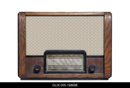 vintage radio isolated on the white background-stock-foto