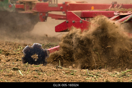 A farmer working on the field with a Horsch Pronto 4dc seeding drill.-stock-foto