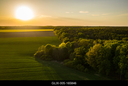 Napnyugta a mezőn-stock-foto