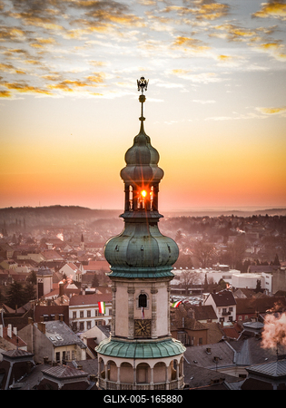 soproni tűztorony-stock-foto