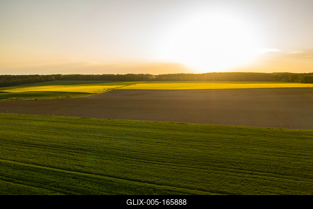 Napnyugta a mezőn-stock-foto