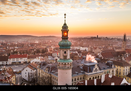 soproni tűztorony-stock-foto