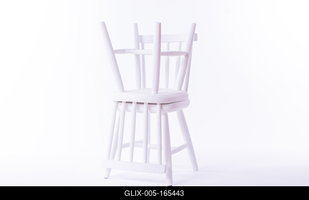 white wood chair with white background-stock-foto