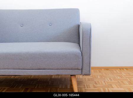 Grey couch on the white background-stock-foto
