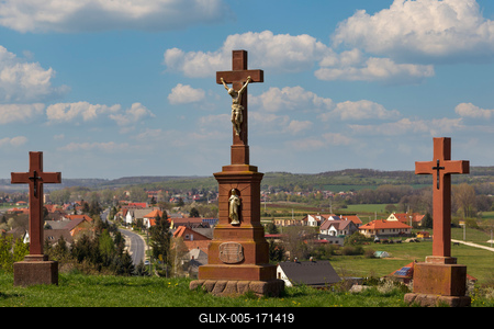 Golgota-keresztek Bánd határában-stock-foto