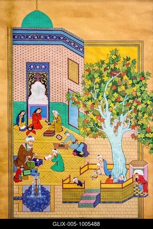 Court Life, Ulugbek Observatory Museum, Astronomical Wonders of Medieval Uzbekistan, Samarkand, Uzbekistan, Samarkand, Uzbekistan-stock-foto