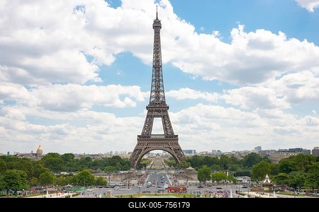 Eiffel Tower, seen from Place du Trocadéro, Paris, France-stock-foto