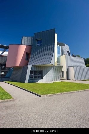Vitra administrative building, by architect Frank O. Gehry, Basel, Switzerland, Europe-stock-foto