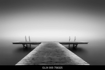 Empty swimming pier at the North Sea, Bornholm, Denmark-stock-foto