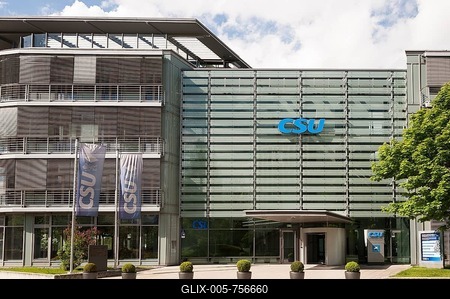 CSU Landesleitung and new headquarters in 2017, Parkstadt Schwabing, Munich, Bavaria, Germany-stock-foto
