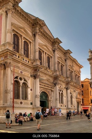Scuola Grande di San Rocco with Tintoretto's world-famous exhibition, Tintoretto painted 56 pictures here in 23 years, Venice, Veneto, Italy, Europe-stock-foto