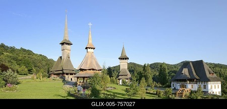 Monastery of Barsana, Iza Valley, Maramures region, Romania, Europe-stock-foto