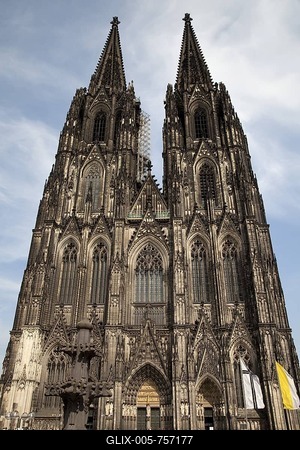 Main entrance, Cologne Cathedral, Cologne, North Rhine-Westfalia, Germany, Europe-stock-foto
