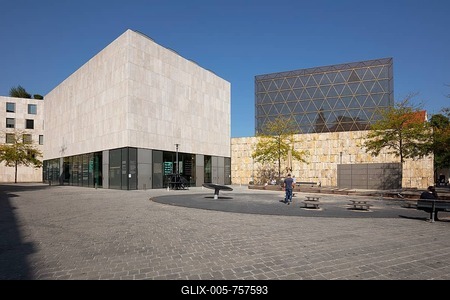 Jewish Museum and Jewish Main Synagogue Ohel Jakob at St. Jakobs-Platz, Munich, Bavaria, Germany-stock-foto