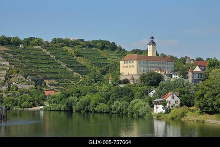 Horneck Castle in Gundelsheim, Neckar Valley, Baden-Württemberg, Germany-stock-foto