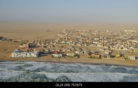 Swakopmund, aerial picture, Namibia, Africa-stock-foto
