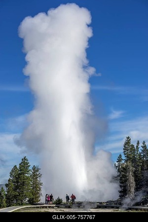 Grand Geyser, Upper Geyser Basin, Yellowstone National Park, Wyoming, United States-stock-foto