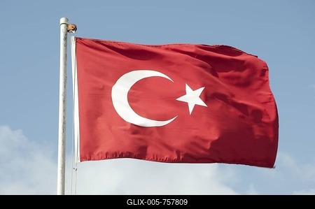 Turkish national flag-stock-foto