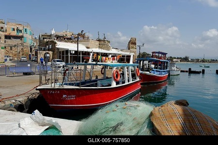 Harbour, historic district on the Mediterranean Sea, Acre or Akko, Unesco World Heritage Site, Israel, Middle East-stock-foto