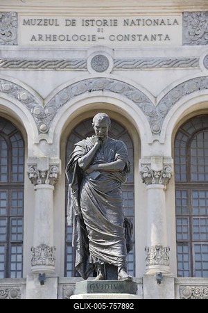 Statue of Ovid, Constanta, Romania, Europe-stock-foto