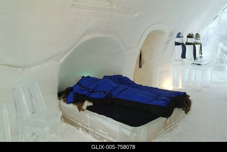 CAN, Canada, Quebec: Ice Hotel in Duchesnay-stock-foto