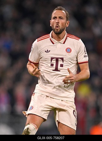 Goal celebration Harry Kane FC Bayern Munich FCB (09) Champions League, Allianz Arena, Munich, Bavaria, Germany-stock-foto