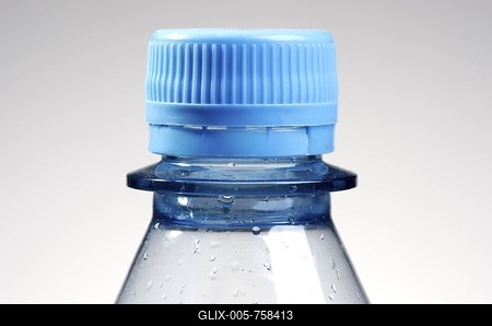Plastik cap of a bottle of mineral water-stock-foto