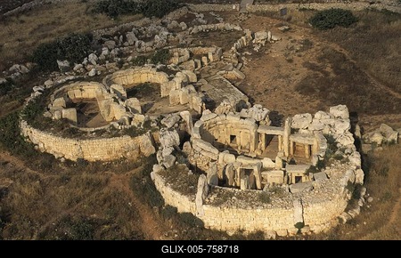 Mnajdra temples, southeastern coast, Malta-stock-foto