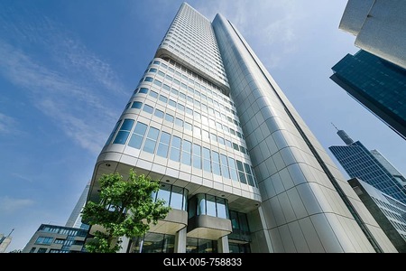 Deutsche Bahn, Silver Tower, Jürgen-Ponto-Platz, Frankfurt am Main, Hesse, Germany-stock-foto