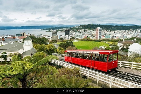 Historic cog railway, Wellington Cable Car, Wellington Region, North Island, New Zealand-stock-foto