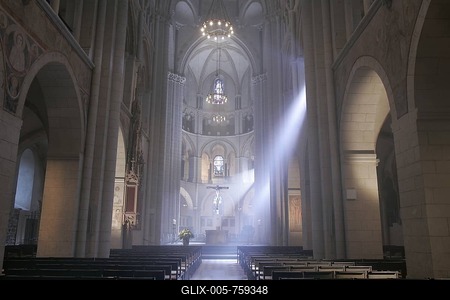 Cathedral of Limburg or Limburger Dom inside, Georgsdom, Hesse, Germany.-stock-foto