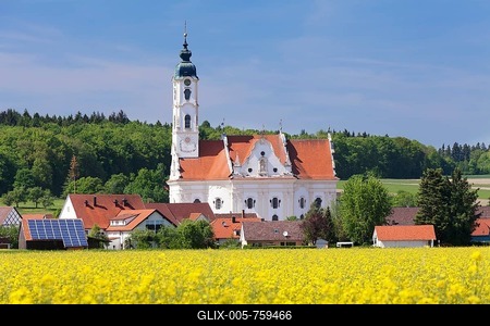 Church of Saints Peter and Paul, Steinhausen, Upper Swabia, Baden-Württemberg, Germany-stock-foto