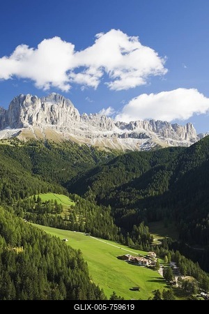 Rosengarten Group Mountains, near Tiers, Dolomites, Trentino-Alto Adige, Italy, Europe-stock-foto