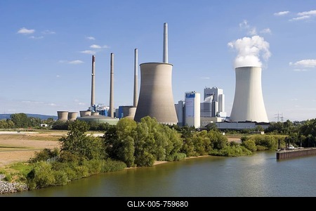 The Staudinger power station, Grosskrotzenburg, Hessen, Germany.-stock-foto