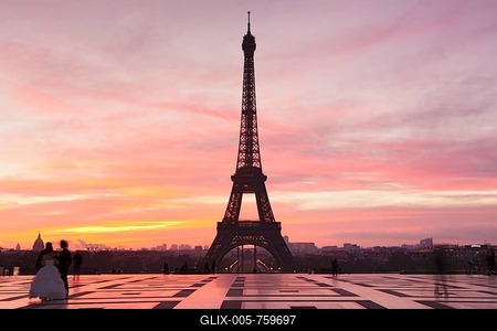 Trocadero with the Eiffel Tower, Paris, Ile-de-France, France-stock-foto