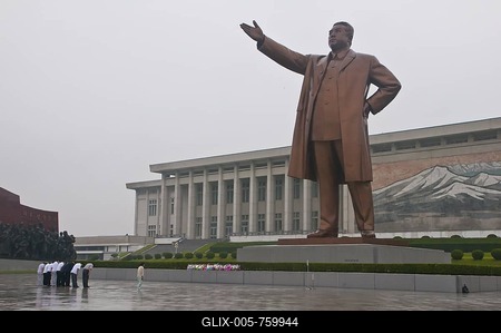 Kim Il Sung Monument on Mansu Hill, Pyongyang, North Korea, Asia-stock-foto