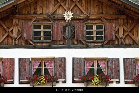 House on the Timmelsalm alpine pasture, Stubai Alps, South Tyrol province, Trentino-Alto Adige, Italy-stock-foto
