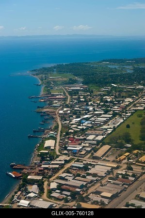 Aerial view, Honiara, Honiara, Honiara City Province, Solomon Islands-stock-foto