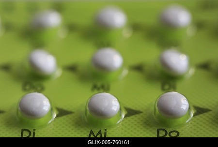 Contraceptive pill, one month pack-stock-foto