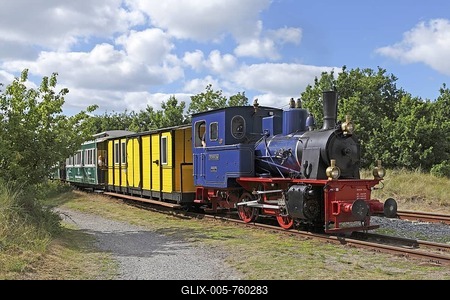 Historic steam train of the island railway, Borkum Island, an East Frisian Island, Eastern Friesland, Lower Saxony, Germany, Europe-stock-foto